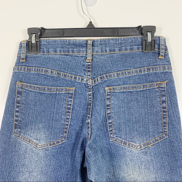 Cache Embellished Bootcut Jeans Blue Beads Sequins - Picture 7 of 8